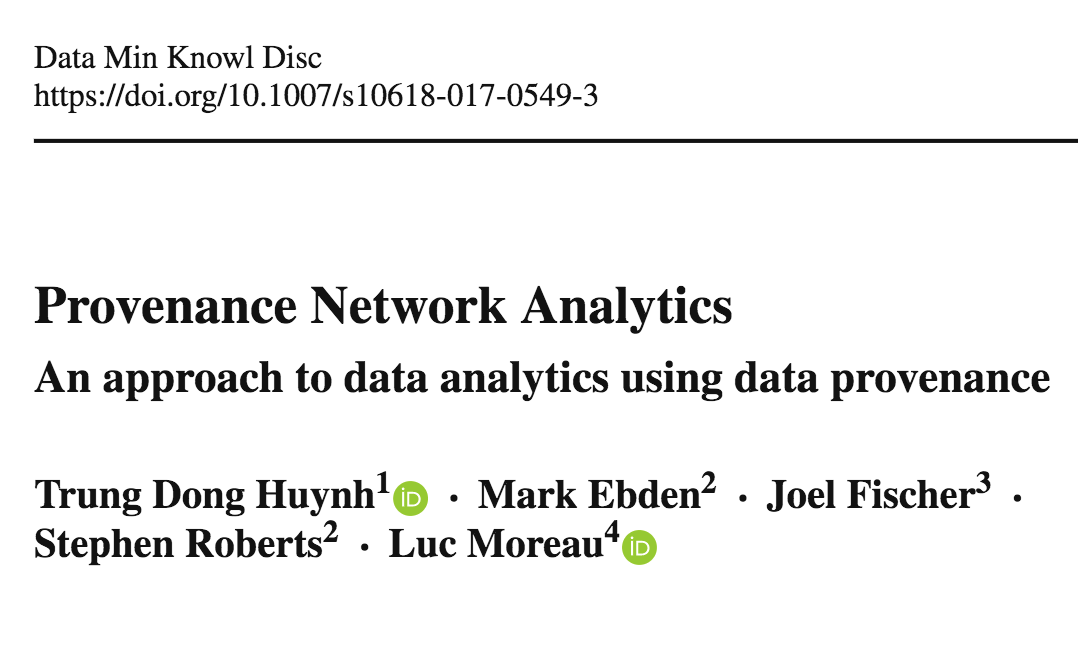 Provenance Network Analytics paper - PDF version